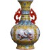 Jingdezhen Ceramic Vase Antique Chinese Porcelain Ornaments Crafts Enamel Open Window Binaural Appreciation Bottle