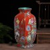 Enamel Ceramic Vase Antique Chinese Porcelain Decoration Ornaments Handicrafts   W21  H34CM(B)